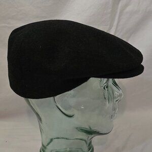 Stefano Made in Italy Wool Cashmere Blend Flat Cap - Jose Ivy - Charcoal - Sz XL